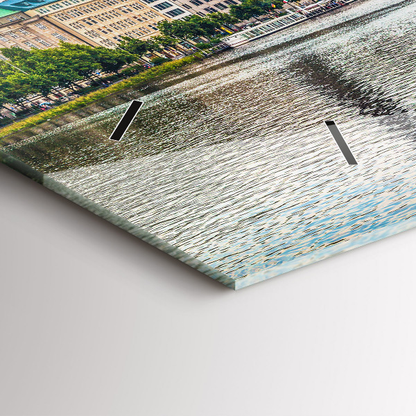 Horizontale Uhr mit motiv Binnenalster in Hamburg