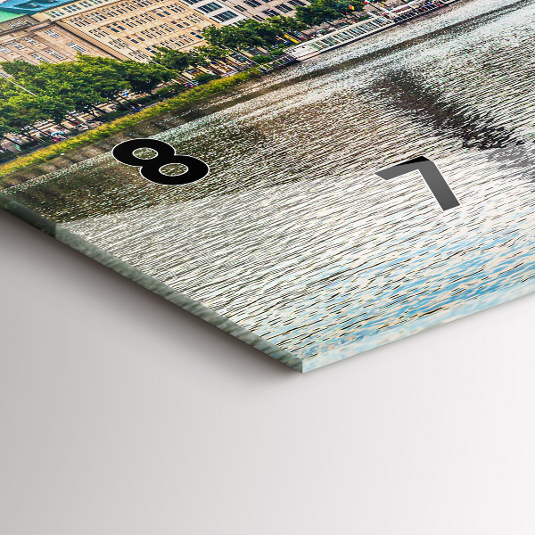 Horizontale Uhr mit motiv Binnenalster in Hamburg