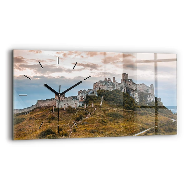 Horizontale Uhr mit motiv Zipser Burg in der Slowakei
