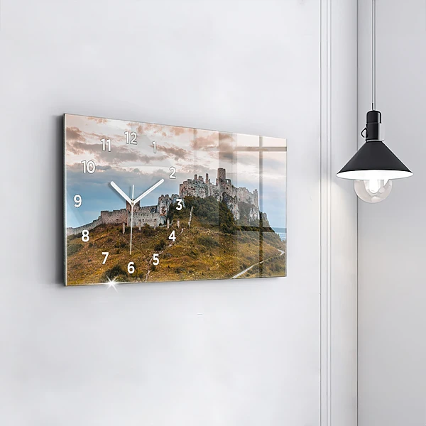 Horizontale Uhr mit motiv Zipser Burg in der Slowakei