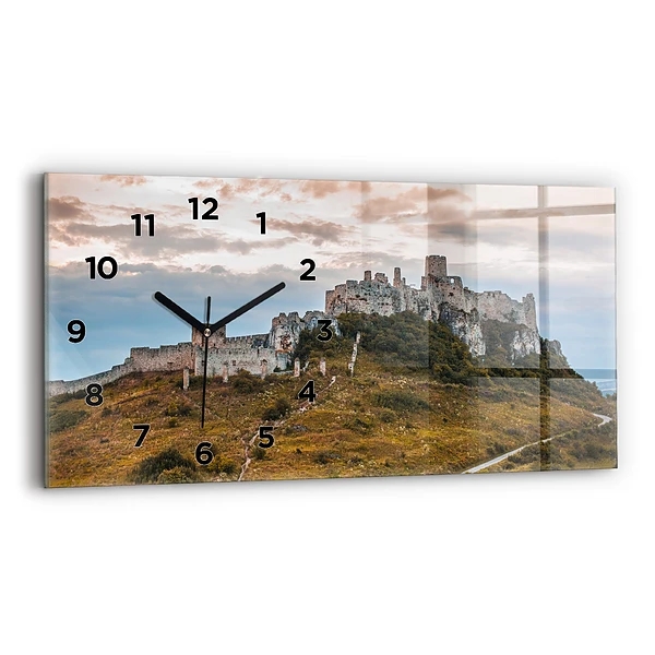 Horizontale Uhr mit motiv Zipser Burg in der Slowakei