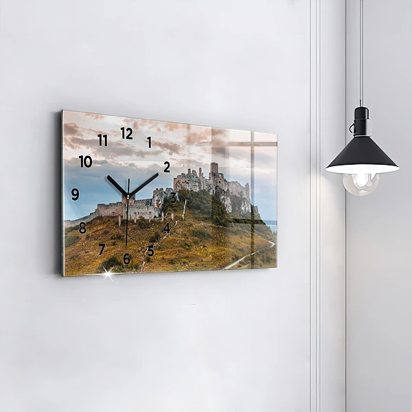 Horizontale Uhr mit motiv Zipser Burg in der Slowakei