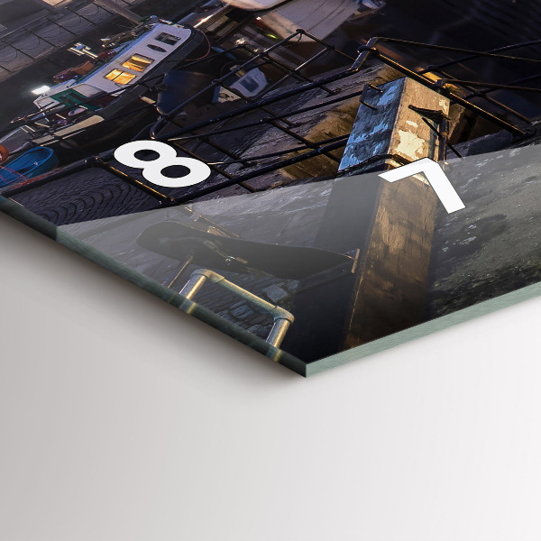 Horizontale Uhr mit motiv Beleuchtete Stadt bei Nacht