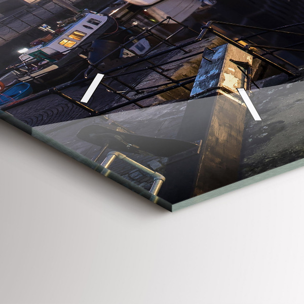 Horizontale Uhr mit motiv Beleuchtete Stadt bei Nacht