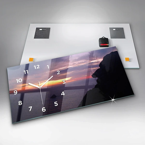 Horizontale Uhr mit motiv Stein-Kopf