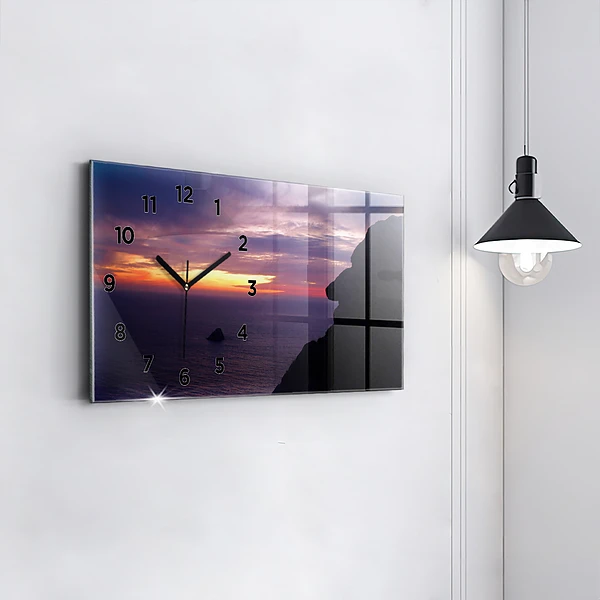 Horizontale Uhr mit motiv Stein-Kopf