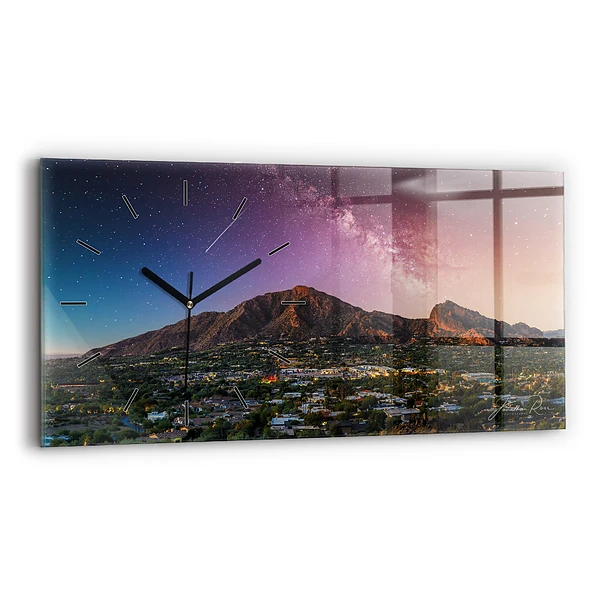 Horizontale Uhr mit motiv Berglandschaft