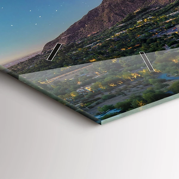 Horizontale Uhr mit motiv Berglandschaft