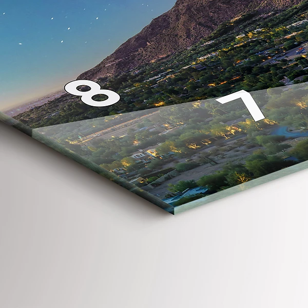 Horizontale Uhr mit motiv Berglandschaft