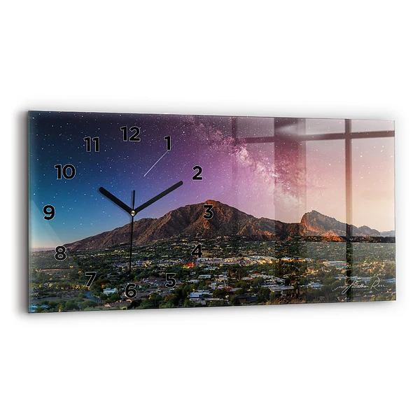 Horizontale Uhr mit motiv Berglandschaft