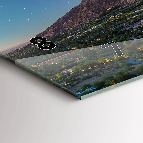 Horizontale Uhr mit motiv Berglandschaft