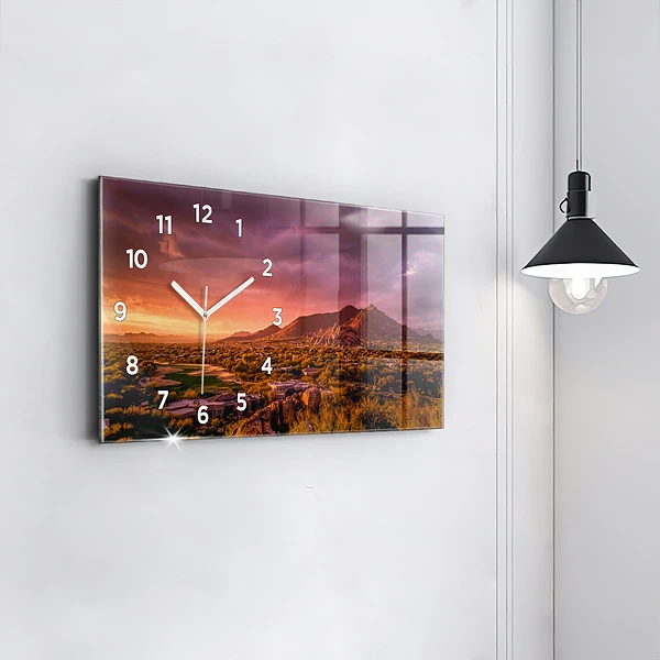 Horizontale Uhr mit motiv Sonnenuntergang im Norden von Scottsdale