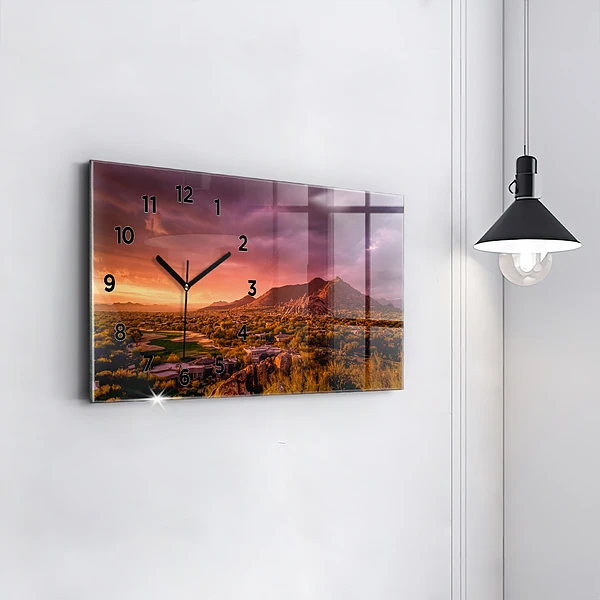 Horizontale Uhr mit motiv Sonnenuntergang im Norden von Scottsdale