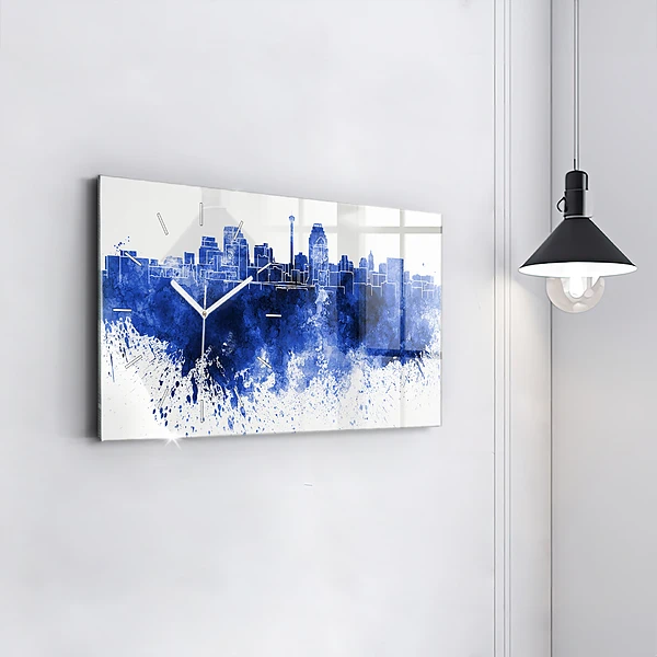 Horizontale Uhr San Antonio Aquarell