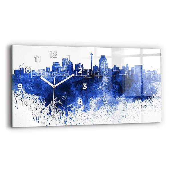 Horizontale Uhr San Antonio Aquarell