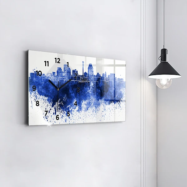 Horizontale Uhr San Antonio Aquarell