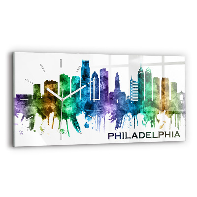 Horizontale Uhr Bunte Philadelphia