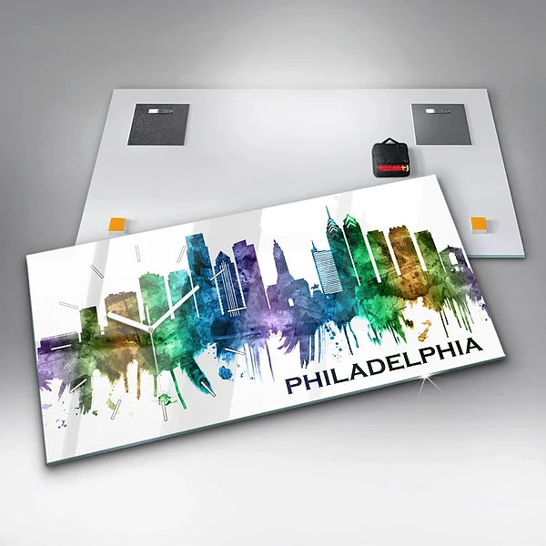 Horizontale Uhr Bunte Philadelphia