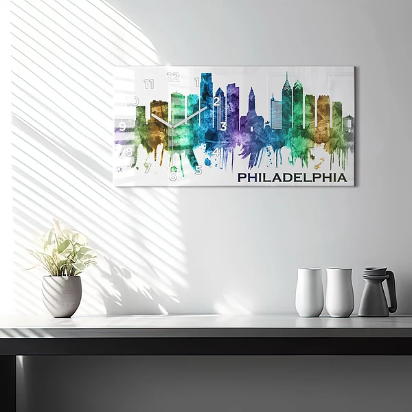 Horizontale Uhr Bunte Philadelphia