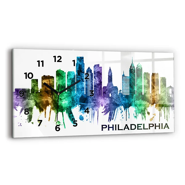 Horizontale Uhr Bunte Philadelphia
