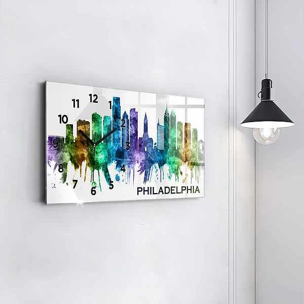 Horizontale Uhr Bunte Philadelphia