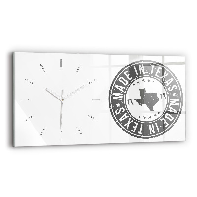 Horizontale Uhr mit motiv Texas-Briefmarke