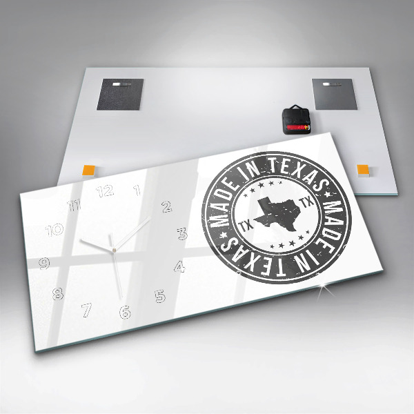 Horizontale Uhr mit motiv Texas-Briefmarke