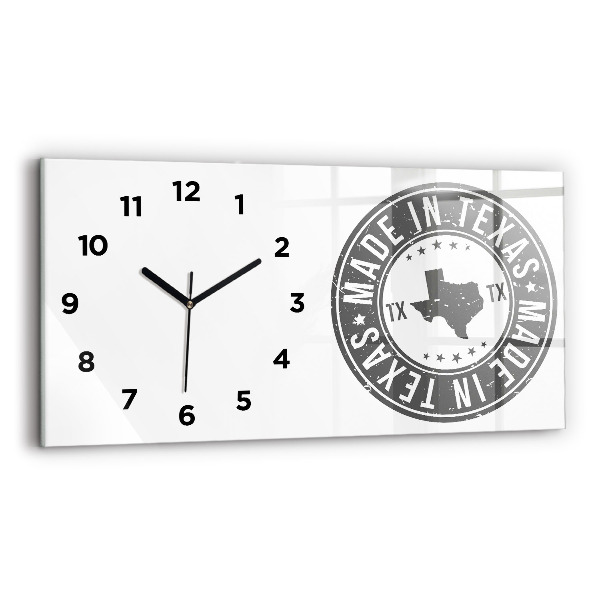 Horizontale Uhr mit motiv Texas-Briefmarke