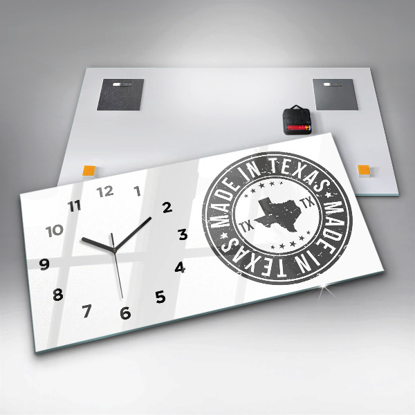 Horizontale Uhr mit motiv Texas-Briefmarke