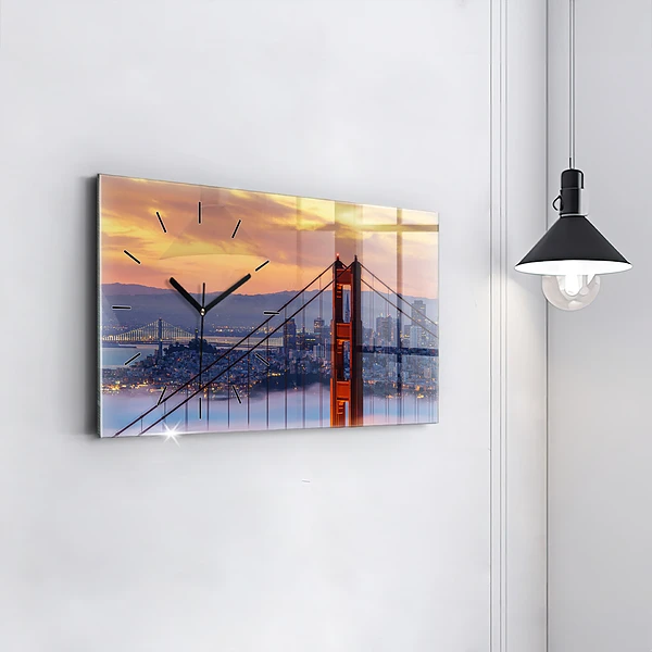 Horizontale Uhr mit motiv Brücke von San Francisco