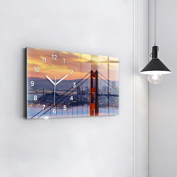 Horizontale Uhr mit motiv Brücke von San Francisco