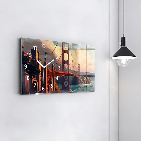 Horizontale Uhr mit motiv Brücke von San Francisco