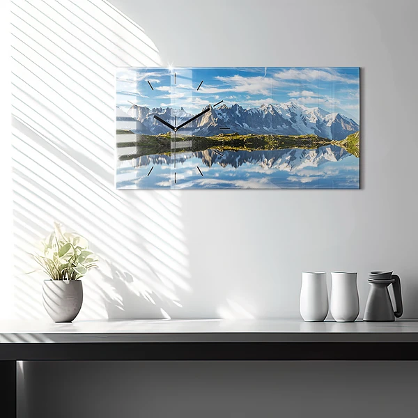 Horizontale Uhr mit motiv Chamonix-Tal, Französische Alpen