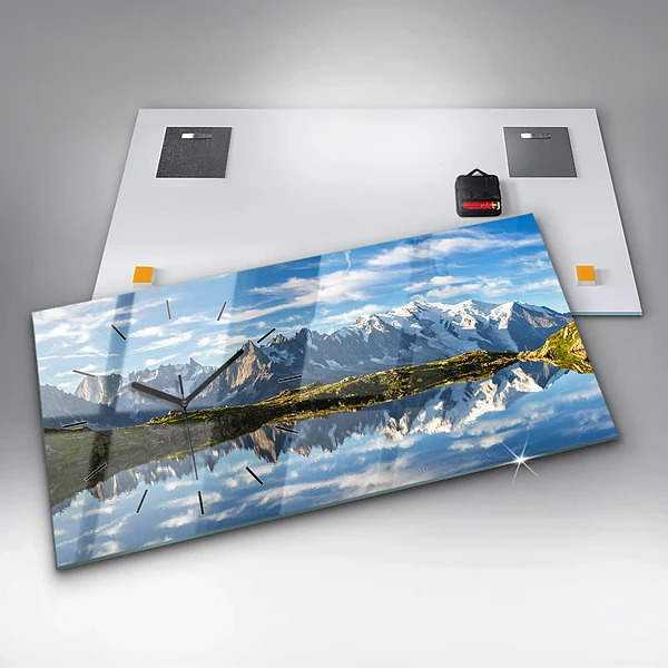 Horizontale Uhr mit motiv Chamonix-Tal, Französische Alpen