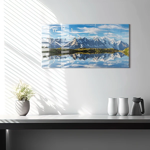 Horizontale Uhr mit motiv Chamonix-Tal, Französische Alpen