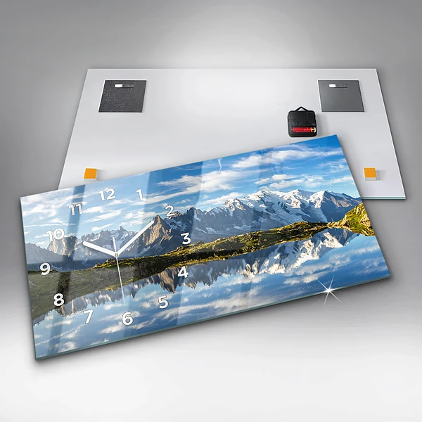 Horizontale Uhr mit motiv Chamonix-Tal, Französische Alpen
