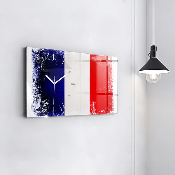 Horizontale Uhr Flagge von Frankreich