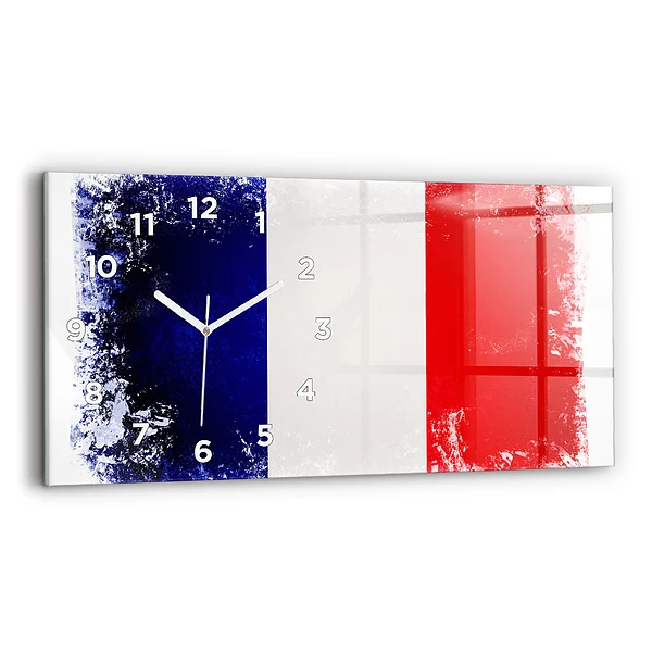 Horizontale Uhr Flagge von Frankreich