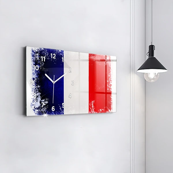 Horizontale Uhr Flagge von Frankreich