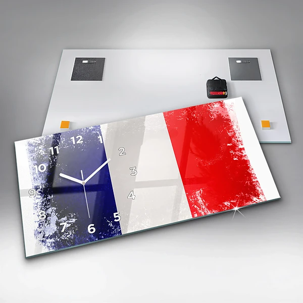 Horizontale Uhr Flagge von Frankreich