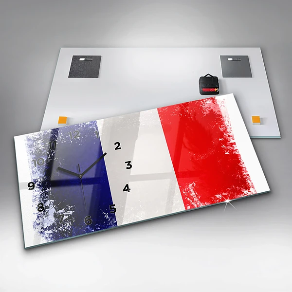 Horizontale Uhr Flagge von Frankreich