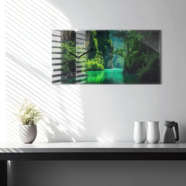 Horizontale Uhr mit motiv Naturlandschaft in Thailand
