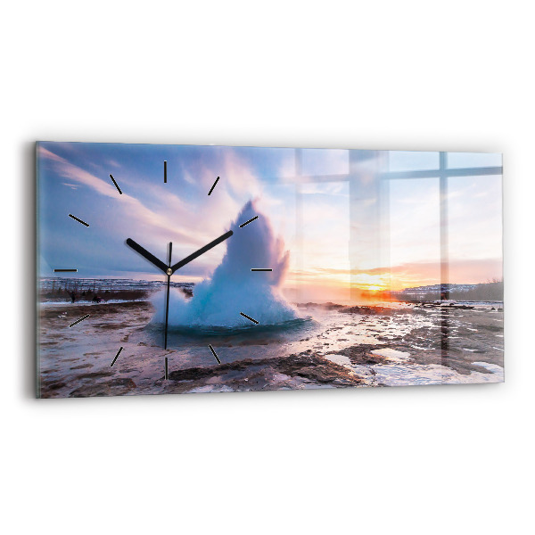 Horizontale Uhr Geysir auf der Insel Island