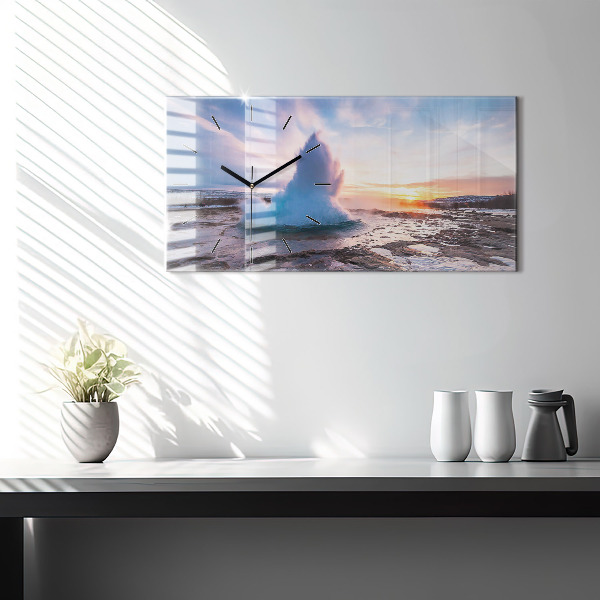 Horizontale Uhr Geysir auf der Insel Island