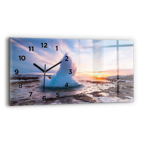 Horizontale Uhr Geysir auf der Insel Island