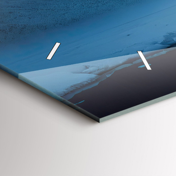 Horizontale Uhr mit motiv Zelt in den Bergen von Island