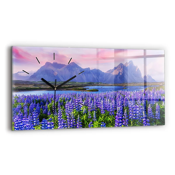 Horizontale Uhr Bergblick Island