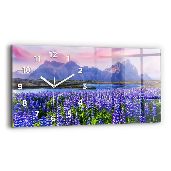 Horizontale Uhr Bergblick Island