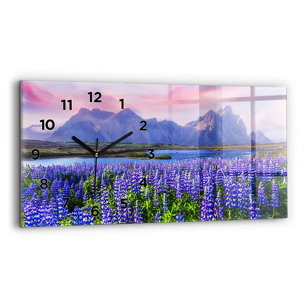 Horizontale Uhr Bergblick Island