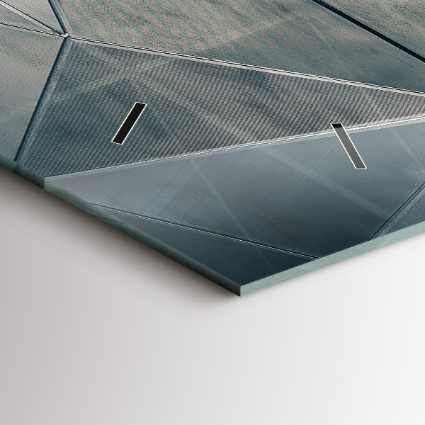 Horizontale Uhr mit motiv Metall abstrakte Dreiecke